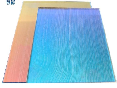 彩色EVA渐变夹胶 炫彩镀膜玻璃 炫绿炫橙炫蓝