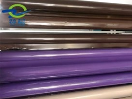 TPU彩色离型膜 耐高温 低温 粘着力强 粉色 紫色彩色离型膜